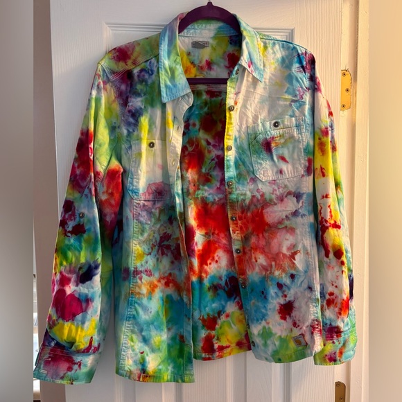 Carhartt Multicolor Tie-Dye Jean Jacket size L - Picture 1 of 6